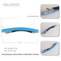 Blue minimalist cellulose acetate hair clip with silver spring mechanism for women - Blue Gold