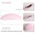 Fermaglio per capelli rosa in acetato di cellulosa con chiusura a molla lucida - Acetato / 8.7x3.4cm / Rosa Solido