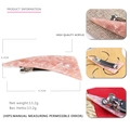 Fermaglio triangolare in acrilico marmorizzato rosa con molla metallica da 9,7 cm - Grande / Rosa