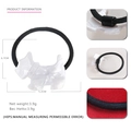 Élastique à cheveux avec pendentif chien en acrylique marbré blanc et bande noire - Blanc