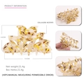 Acetate hair claw clip with yellow and brown marble pattern in 9.5cm large size - Transparent Yellow