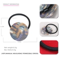 Haargummi aus Acetat mit Schildpatt-Muster und elastischem schwarzem Band für Frauen - Camouflage