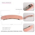 Pinza para el pelo rosa de acetato de celulosa de 10,4 cm con cierre de resorte - Nude