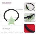 Elastico per capelli con ciondolo a forma di stella verde chiaro in acetato di cellulosa - Verde Primavera