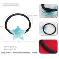 Elastico per capelli con pendente a stella in acetato di cellulosa blu marmo - Acquamarina