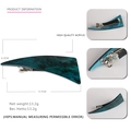 Dark green marble acrylic triangle hair claw clip for women measuring 9.7cm length - Large / Emerald Green