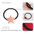 Pink orange acetate star hair tie with black elastic band for women fashion - Nude