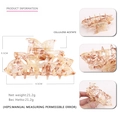 Amber plaid acetate butterfly hair claw clip with geometric hollow design for women - Amber Checkered (5)