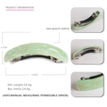 Pince à cheveux en acrylique vert clair avec motif marbré, taille 9,4 cm x 2,2 cm - Vert Printemps