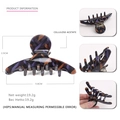 Pinza para el pelo grande de acetato 9,8cm con patrones geométricos morados y naranjas - Púrpura Naranja Geométrico (2)