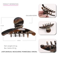 Pinza para el pelo en acetato de celulosa carey marrón 9,8cm para peinados con estilo - Marrón Carey (3)