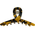 Vintage Haarklammer mit Schildpattmuster und Barrette La France Markenschriftzug - Dunkles Schildpatt mit Logo