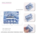 Blue marble cellulose acetate hair claw clip, rectangular hollow hair clip 5.8cm - Blue Marble Texture Style (6)