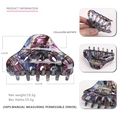Purple and blue marble acetate hair claw clip for women, large size 8.1cm x 4.6cm - Camouflage Purple
