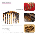 Minimalist acetate hair comb with tortoiseshell leopard pattern 8.0x6.4cm for women - Dark Tortoiseshell