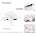 White flower acetate hair clip with pearl center and elegant shell-like finish - Pearl White