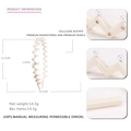 Cerchietto ondulato in acetato di cellulosa avorio con perle e strass antiscivolo - Bianco Sporco