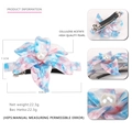 Blue and pink marble cellulose acetate camellia flower hair clip with pearl - Blue Purple