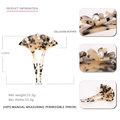 Elegant cellulose acetate fan-shaped hair fork with leopard pattern and shell flowers - Light Tortoiseshell