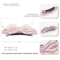 Haarklammer aus Acetat in Rosa mit Schleife und Strasssteinen für Damenfrisuren - Transparent Hell-Lila