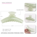 Grande molletta per capelli in acetato verde chiaro con motivo marmorizzato, 11,6 cm - verde chiaro