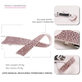 Barrette à cheveux rose en acétate avec nœud et strass brillants de luxe - Pêche