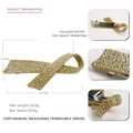 Olive green acetate bow hair clip with luxury rhinestones and spring fastener - Green Yellow