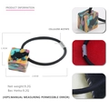 Minimalistischer Haargummi aus Acetat mit Marmormuster und hochflexiblem Gummiband - Mehrfarbig