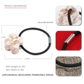 Coletero minimalista de acetato de celulosa con diseño floral y banda elástica de alta calidad - Rosa mármol