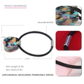 Elastico per capelli con decoro a goccia in acetato e trama marmorizzata colorata - Multicolore