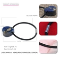 Élastique cheveux avec pendentif goutte en acétate marbré bleu et doré élégant - Bleu clair