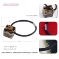 Haargummi mit quadratischem Acetat in Schildpattoptik und hochelastischem Gummiband - Helles Schildpatt