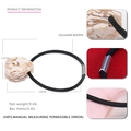 Elastico per capelli con ciondolo in acetato a goccia con trama marmorizzata - Rosa marmo