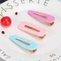Three-piece acetate candy color hair clip set with pastel purple, pink and blue designs - Purple Blue and Pink
