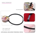 Élastique à cheveux pour femmes avec motif écaille en acétate et bande noire élastique - Floral Coloré