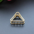 Molla per capelli triangolare cava in metallo oro opaco dal design minimalista - Oro Opaco