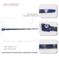 Elegant marble cellulose acetate hair stick with a purple rhinestone inlay 17.5cm long - Dark Blue