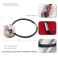 Elastic hair tie with geometric marble pattern cellulose acetate cylinder and metal clasp - Colorful Floral