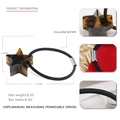 Elastico per capelli a stella in acetato di cellulosa con classico motivo a tartaruga - Tartarugato Scuro