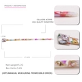 Minimalist acetate hair pin with pink rhinestone accent and elegant marbled pattern - Colorful Floral
