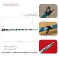 Cellulose acetate hair stick in blue marble pattern with crystal square top 17.5cm - Dark Green
