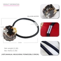 Elastic hair tie with amber tortoiseshell cellulose acetate round charm and black cord - Carbon Gray