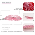 Fermaglio per capelli a fiore rosa in acetato con strass in diverse angolazioni e misure - Rosa