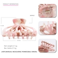 Pink and cream marble tie-dye acetate hair claw clip with strong metal spring - Pink