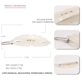 Fermaglio per capelli a fiore in acetato di cellulosa crema con strass e clip in metallo - Bianco Sporco