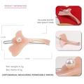 Fermaglio foglia di ginkgo rosa in acetato con perla, misura 7,0 cm x 4,3 cm accessorio - Rosa nudo