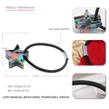 Elastico per capelli a stella in acetato con motivo marmorizzato multicolore - Multicolore