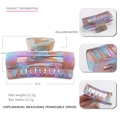 8cm square cellulose acetate hair claw clip with purple marble pattern for women - Magic Blue Purple