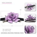 Classica molletta per capelli a rosa viola in acrilico con base a molla in metallo - Viola scuro
