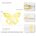 Gelbe Acetat-Schmetterlings-Haarklammer mit hohlem Design, 5,8 cm für Damen - Gelb